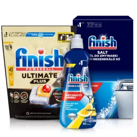   Finish kezdőcsomag - Ultimate Plus mosogatógép kapszula, öblítő és só
