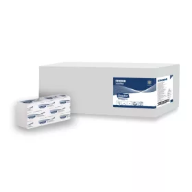   ClassEur V hajtogatott kéztörlő, cellulóz, 2 réteg, 24x21cm, 15x200 lap (3000 lap/karton)