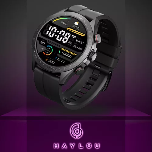 Haylou Xiaomi Solar Pro okosóra, Amoled 1,43", barna