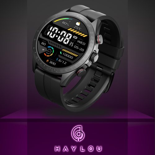 Haylou Xiaomi Solar Pro okosóra, Amoled 1,43", fekete