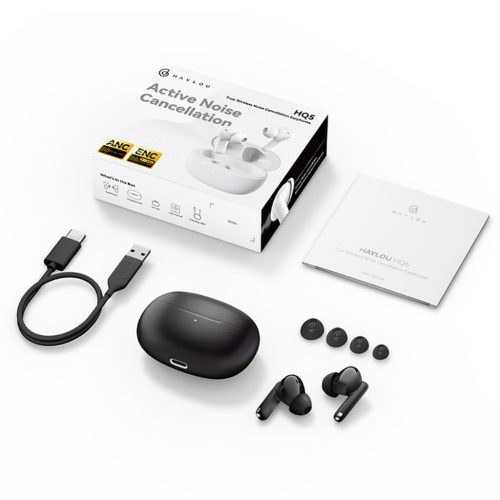 Haylou Xiaomi vezeték nélküli fülhallgató fekete ANC&ENC