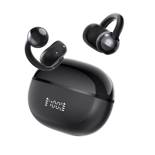 Haylou Xiaomi Airfree vezeték nélküli fülhallgató, fülre akasztós, fekete