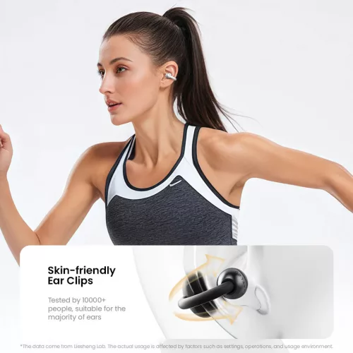 Haylou Xiaomi Airfree vezeték nélküli fülhallgató, fülre akasztós, fehér