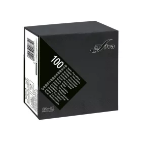 Infibra Szalvéta 25x25cm fekete 2 réteg 100 lap/csomag