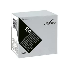 Infibra Szalvéta 25x25cm szürke  2 réteg 100 lap/csomag 