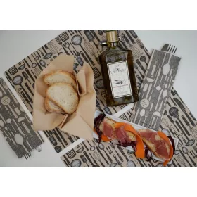   Infibra evőeszköztartó Brunch Villásreggeli 2 rétegű 38x38 fehér szalvétával 125 darab/csomag