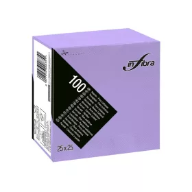 Infibra Szalvéta 25x25cm lila  2 réteg 100 lap/csomag 