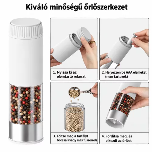 Alpha Elektromos só- és borsőrlő, fűszerdaráló