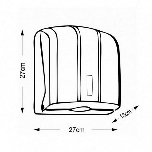 Vialli V hajtogatott kéztörlő adagoló ABS műanyag, fehér