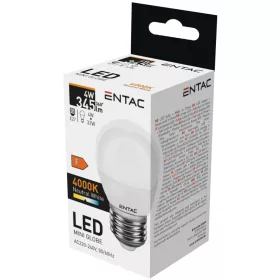 Entac LED Mini Globe E27 4W NW 4000K