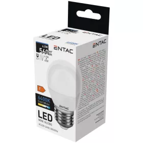 Entac LED Mini Globe E27 6,5W CW 6400K