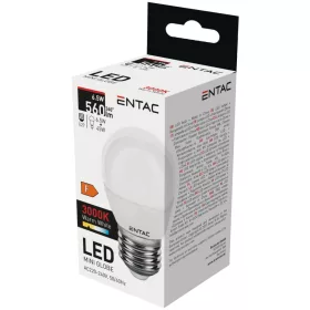 Entac LED Mini Globe E27 6,5W WW 3000K