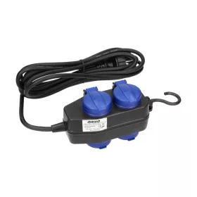   Orno hosszabbító kábel, 4-es elosztóval schuko 16 A 250 V ~ 3500 W IP44, 5m 