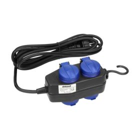   Orno hosszabbító kábel, 4-es elosztóval schuko 16 A 250 V ~ 3500 W IP44, 10m