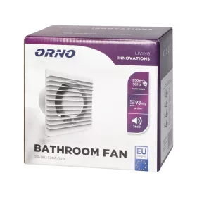  Orno elszívó ventilátor 100mm, páraérzékelővel és késleltethető kikapcsolással/időzítővel 8 W, 93 m³/h , 26 dB