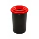 Plafor ECO kerek, henger szemetes 50L fekete/piros