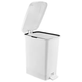 Slim Műanyag pedálos szemetes, fehér, 25L