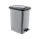 Slim Műanyag pedálos szemetes, ezüst/szürke, belső vödörrel 25L