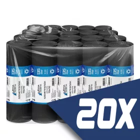   Szemeteszsák fekete 70x110 20mikron 135L 10db/tekercs (20 tekercs)