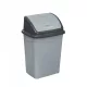 Planet Billenőfedeles szemetes kuka, műanyag, szürke/antracit, 16 L