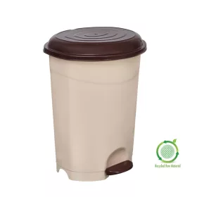   Planet Pedálos szemetes kuka, műanyag, ECO barna kivehető kosárral, 12L NO3