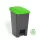 Planet Szelektív hulladékgyűjtő konténer, műanyag, pedálos, antracit/zöld, 70L