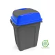 Planet Hippo Billenős Szelektív hulladékgyűjtő szemetes, műanyag, antracit/kék, 25L
