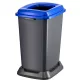 Planet Szelektív hulladékgyűjtő konténer, műanyag, nyitott fedeles, kék, 50L