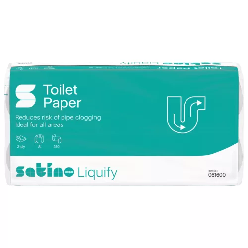 Satino Wepa Liquify toalettpapír 2 rétegű, fehér, 250lap, 8 tekercs/csomag