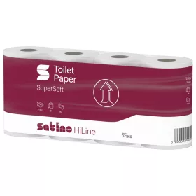   Satino Wepa HiLine supersoft toalettpapír 3 rétegű, fehér, 150 lap, 8 tekercs/csomag