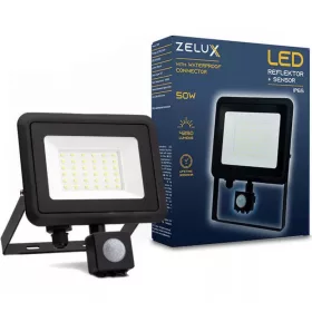   Zelux Led Reflektor 50W IP65 NW 4000K Mozgásérzékelős PIR