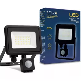   Zelux Led Reflektor 20W IP65 NW 4000K Mozgásérzékelős PIR