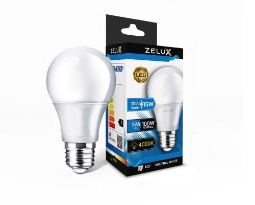 Zelux Led Globe A65 15W E27 4000K Gömb Izzó