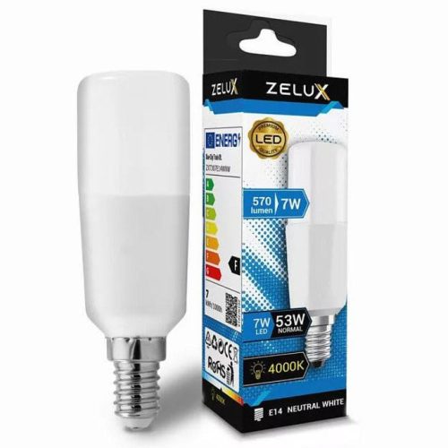 Zelux Led Bright Stick Izzó E14 7W T30 4000K